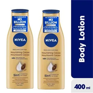 NIVEA Nourishing Cocoa Body Lotion For Women - 400ml (Pack Of 2)